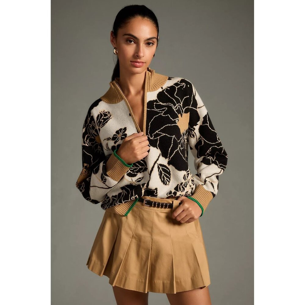 Anthropologie Montana Mock-Neck Half-Zip Sweater by Maeve-small